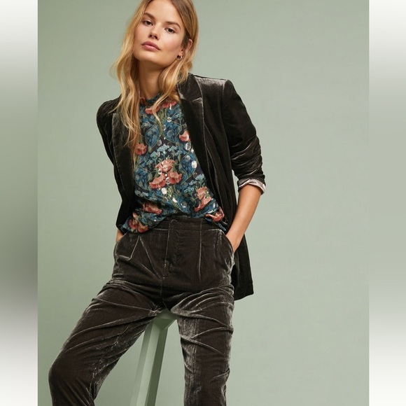 Anthropologie Jackets & Blazers - Anthropologie Cartonnier Velvet Blazer Size 4